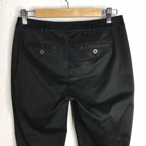 J. Jill Live in Chino Black Pants Button Bottom Detail Size 2 - Picture 6 of 12
